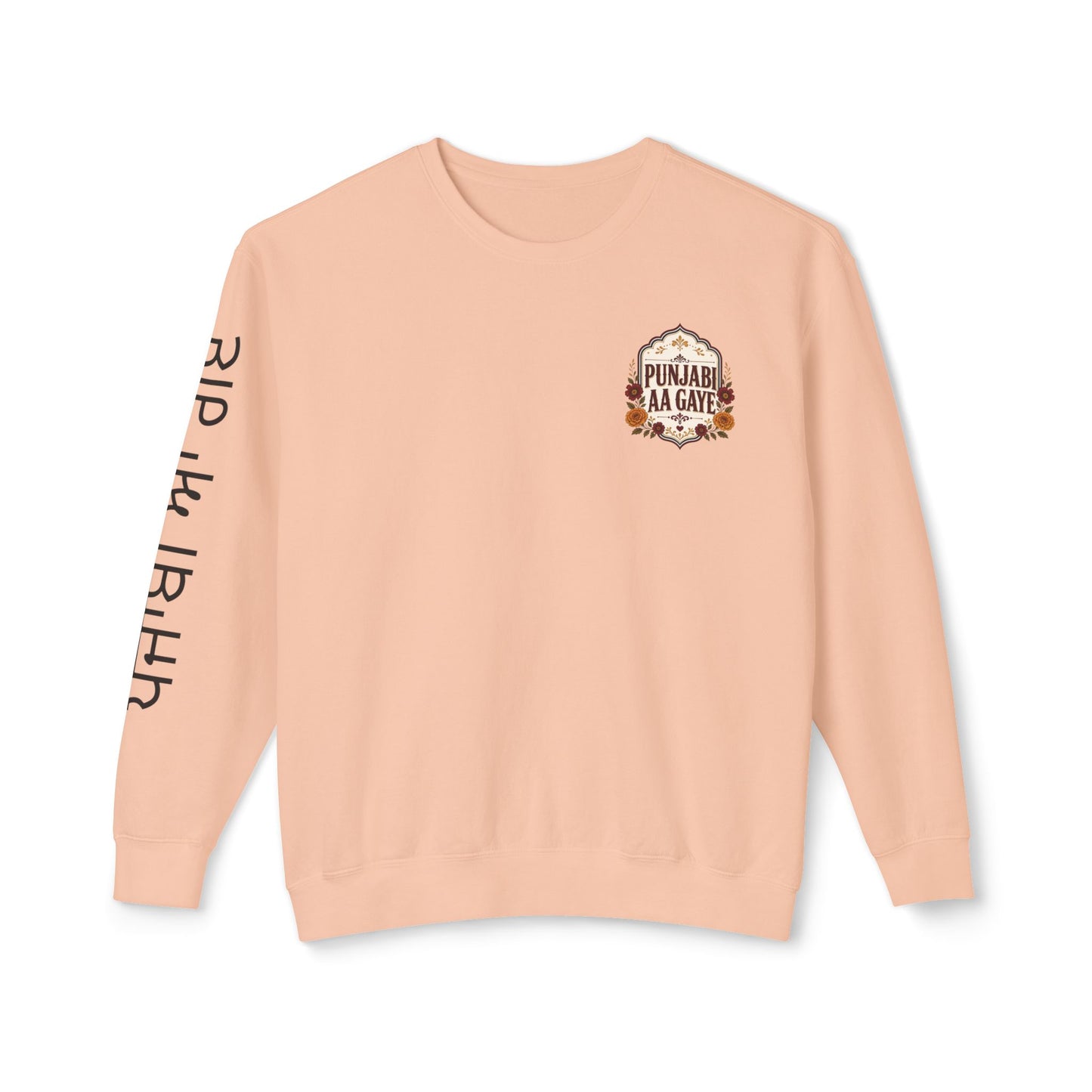 Punjabi Aa Gaye Crewneck Floral + Sleeve