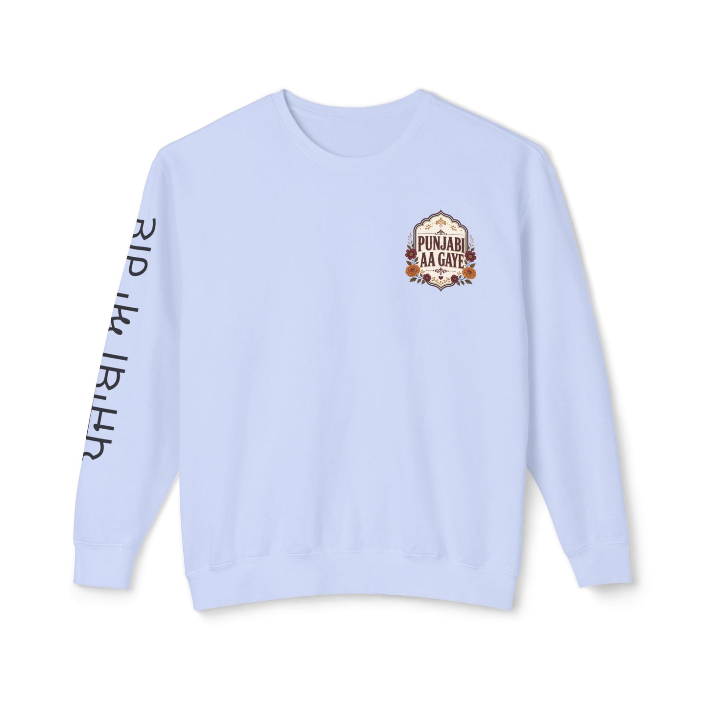 Punjabi Aa Gaye Crewneck Floral + Sleeve