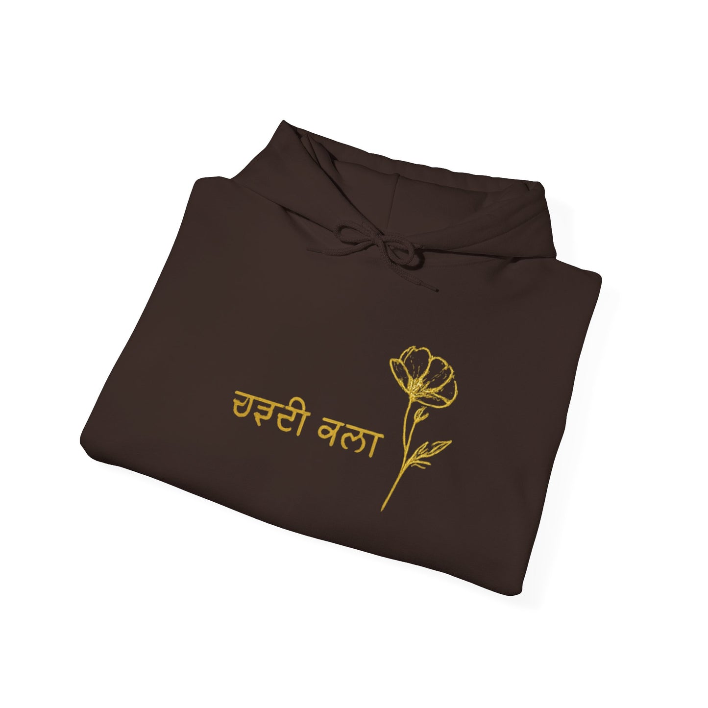 Floral Script Hoodie  - Embroidered