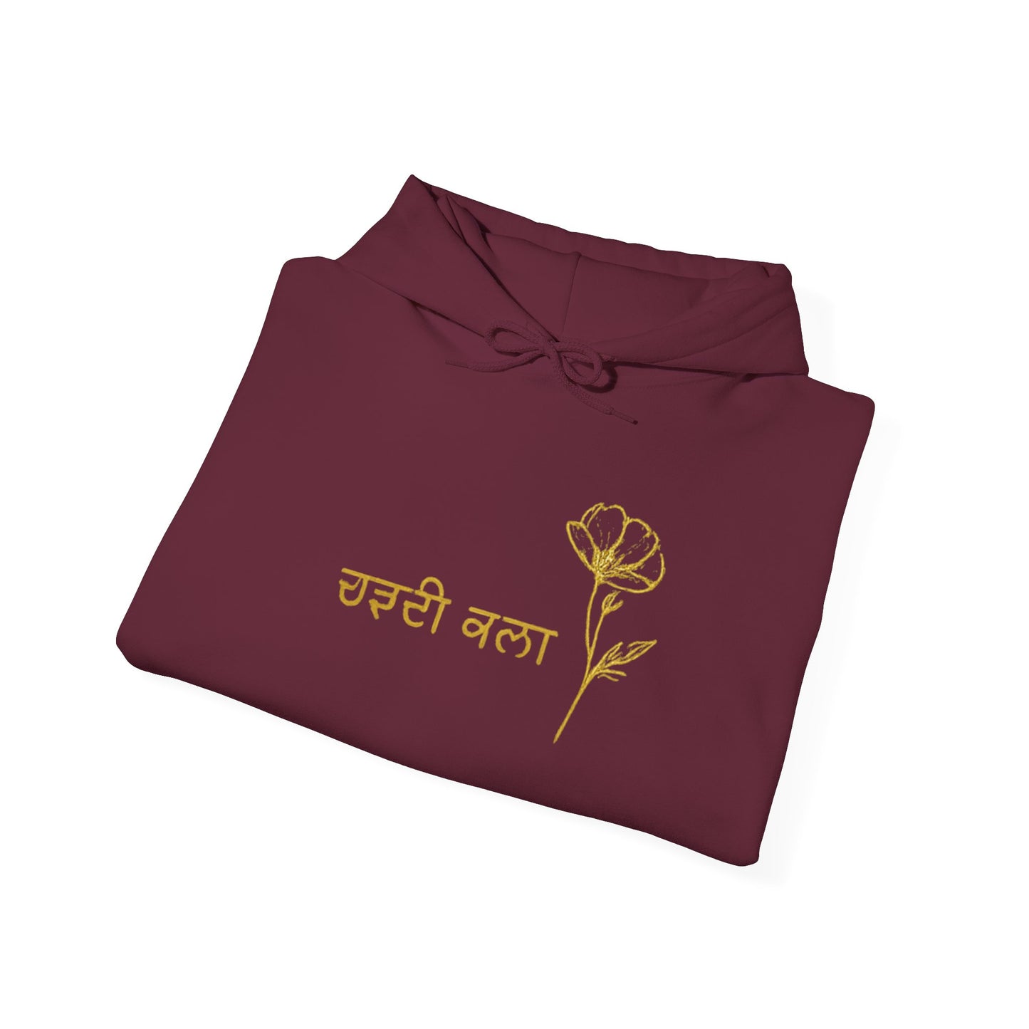 Floral Script Hoodie  - Embroidered