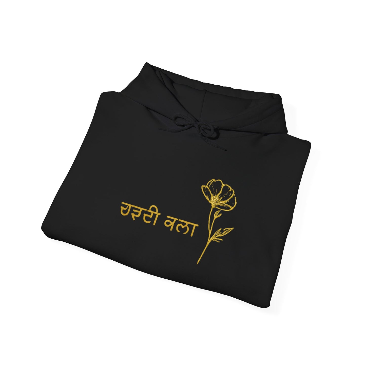 Floral Script Hoodie  - Embroidered