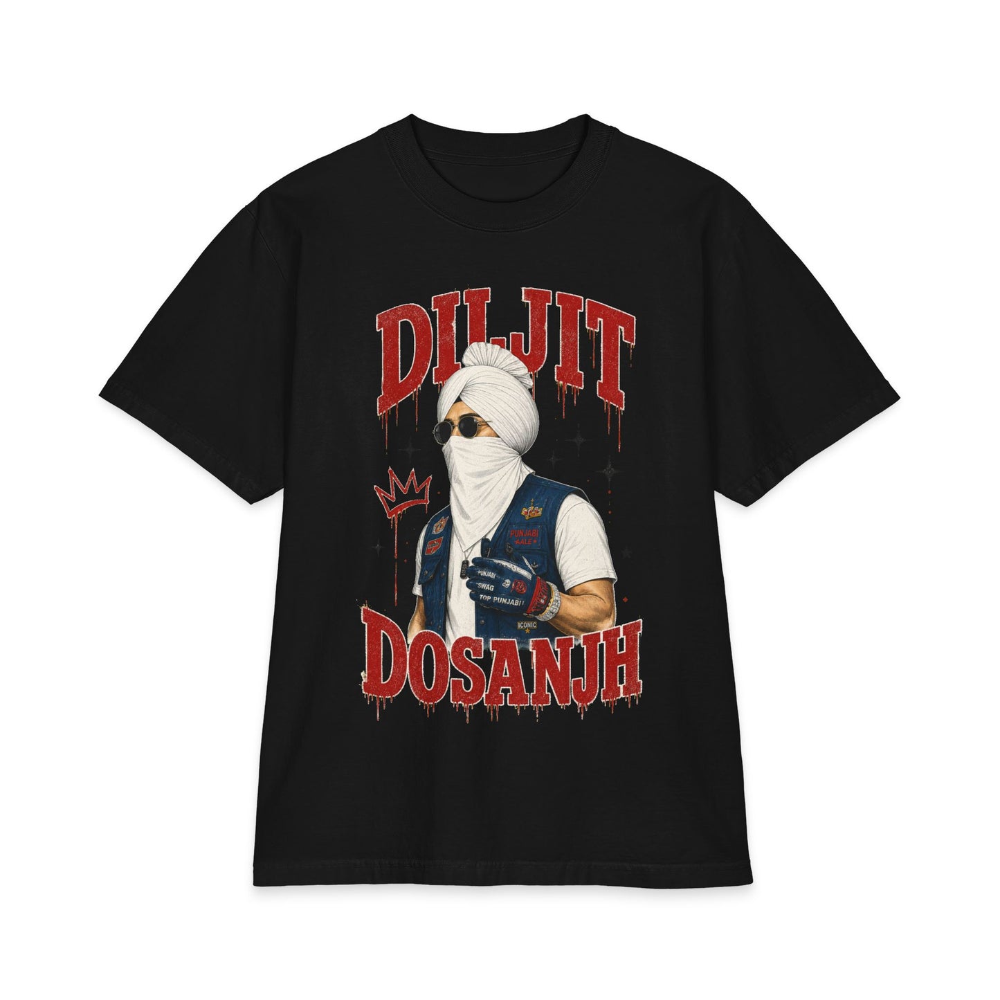 Diljit Dosanjh Graphic Tee — Punjabi Backprint "ਪਜਬ ਆ ਗਏ"