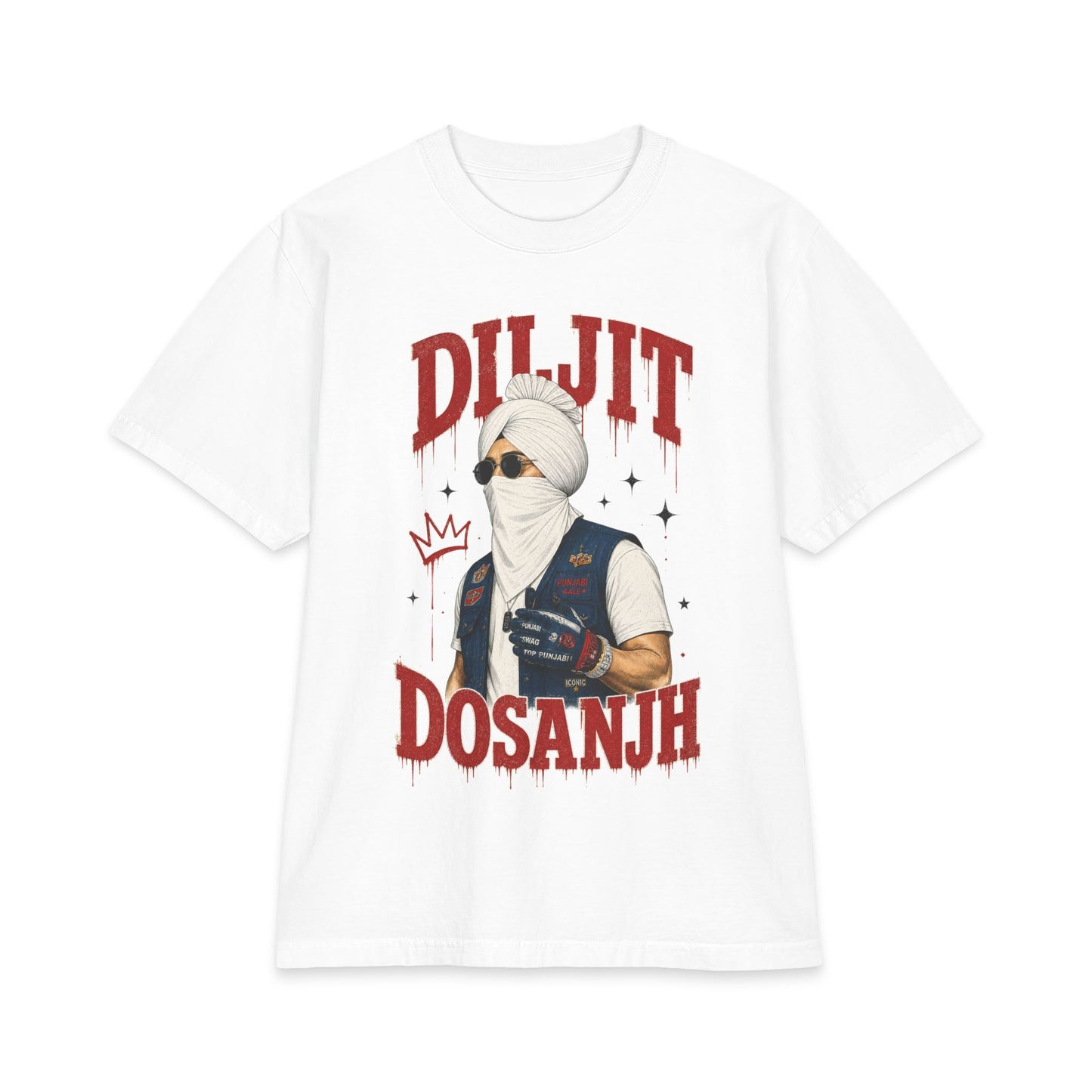 Diljit Dosanjh Graphic Tee — Punjabi Backprint "ਪਜਬ ਆ ਗਏ"
