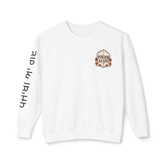Punjabi Aa Gaye Crewneck Floral + Sleeve