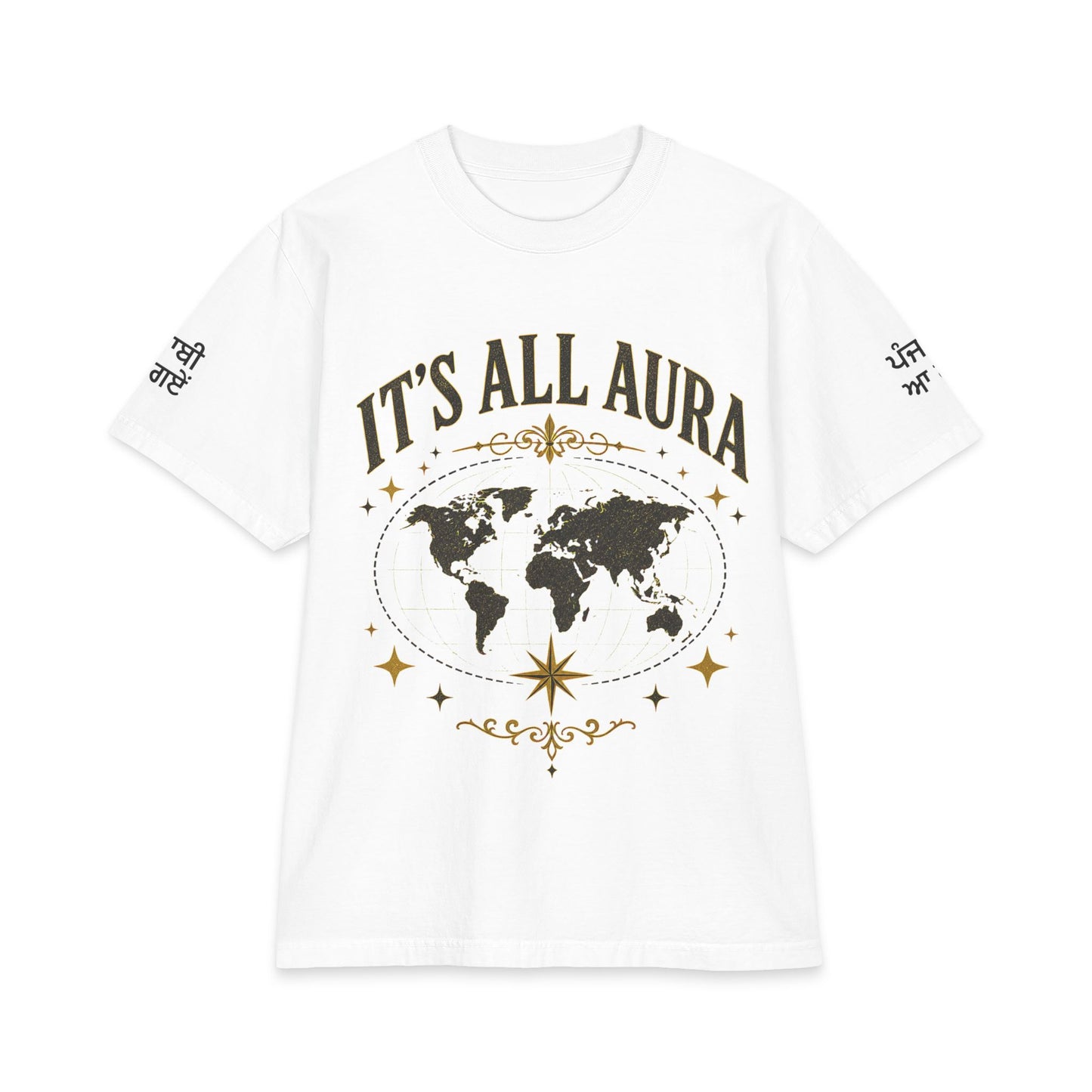 It's All Aura T-Shirt / Punjabi Aa Gaaye Sleeve